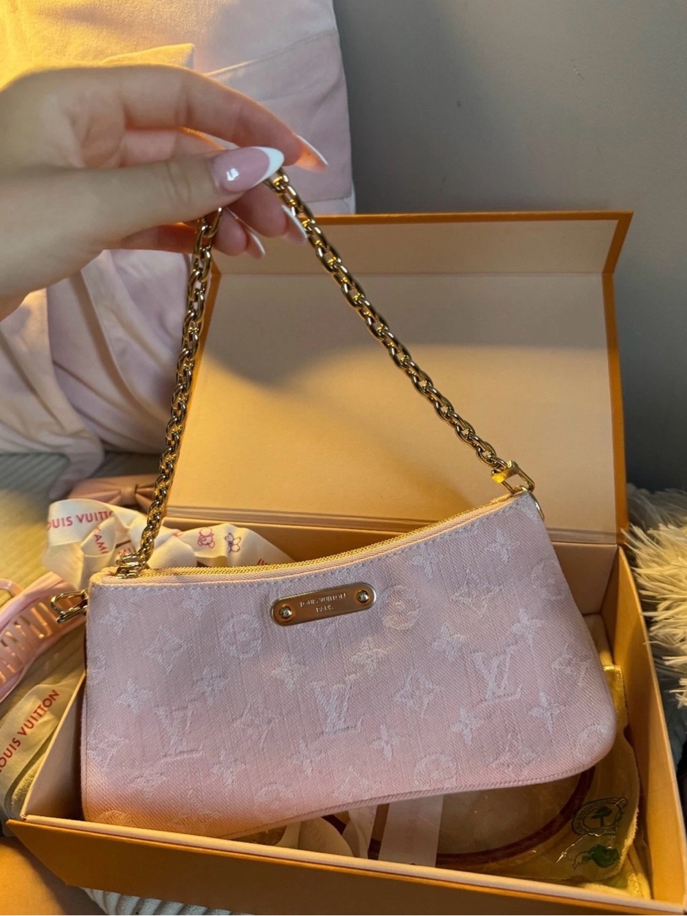 Louis Vuitton Denim Liv Pochette Shoulder Bag